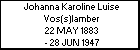 Johanna Karoline Luise Vos(s)lamber