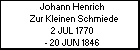 Johann Henrich Zur Kleinen Schmiede