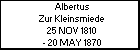 Albertus Zur Kleinsmiede