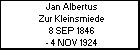Jan Albertus Zur Kleinsmiede