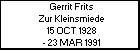 Gerrit Frits Zur Kleinsmiede