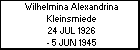 Wilhelmina Alexandrina Kleinsmiede