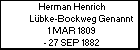 Herman Henrich Lübke-Bockweg Genannt