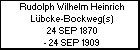 Rudolph Wilhelm Heinrich L�bcke-Bockweg(s)