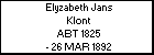 Elyzabeth Jans Klont