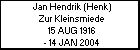 Jan Hendrik (Henk) Zur Kleinsmiede