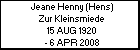 Jeane Henny (Hens) Zur Kleinsmiede