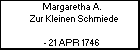 Margaretha A. Zur Kleinen Schmiede