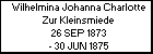 Wilhelmina Johanna Charlotte Zur Kleinsmiede