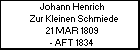 Johann Henrich Zur Kleinen Schmiede