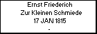 Ernst Friederich Zur Kleinen Schmiede