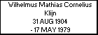 Wilhelmus Mathias Cornelius Klijn