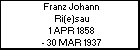 Franz Johann Ri(e)sau